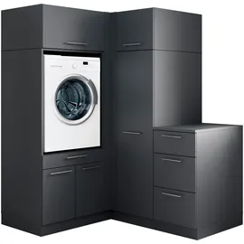 laundreezy Mehrzweckschrank-Set 150 x 200 x 68 cm Grau