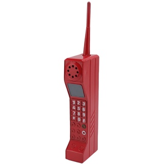 Kuuleyn Vintage-Telefon, schnurloses Telefon, Eisen-Retro-Ziegel-Handy-Ornament Vintage-Handy-Modell-Simulation, fotografische Requisiten, stilisierte Ornamente(Rot)