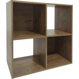 Hti-Living Bücherregal 6060 1-tlg. 4 Regalfächer 60 x 60 x 200 cm Braun