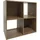 Hti-Living Bücherregal 6060 1-tlg. 4 Regalfächer 60 x 60 x 200 cm Braun