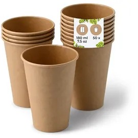 BIOZOYG Kaffeebecher 0,18 l Braun 50 St.