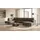 OTTO home Wohnlandschaft XXL Sofa Oland, Struktur, Flachgewebe, Luxus-Microfaser, Boucle, U-Form, 345 cm, Wellenunterfederung, Skandi-Design, Metallfüße braun