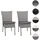Mendler 2er-Set Poly-Rattan Stuhl HWC-G19 Gartenstuhl 0 x 0 x 0 cm grau
