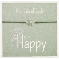 H.C.A. Collection Handels-GmbH Armband - "Be Happy" - Edelstahl - Mandala des Glücks
