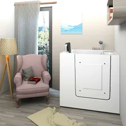 AcquaVapore Sitzbadewanne Senioren Sitzwanne mit Tür S02-TH-C-L 100x78cm