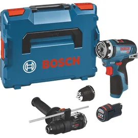 Bosch GSR 12V-35 FC Professional inkl. 1 x 3,0 Ah + 2x Aufsatz + L-Boxx