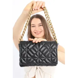 Madamra - Chain Quilted Shoulder Bag - Schwarz