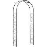 ComfortXL Rosenbogen, Schwarz, Metall, 30x230x114 cm, Gartenzubehör, Gartendeko