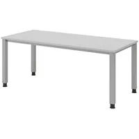 Bümö Schreibtisch Grau, Nachbildung, Rechteckig, 180x74x80 cm, FSC Mix,
