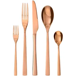 GRÄWE Besteck-Set Porto, 10-teilig, 2 Personen, Edelstahl, kupfer