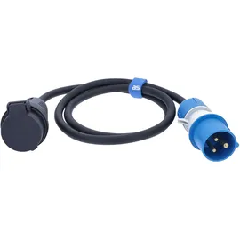 as - Schwabe as Schwabe Verlängerungskabel, Adapterleitung 1,5m, Schwarz "CH" (1.50 m, Typ 23,