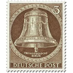 Briefmarken Berlin Einweihung der Freiheitsglocke (Klöppel Mitte), postfrisch