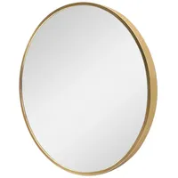 [en.casa] Wandspiegel, Gold, Glas, rund 50x2.8x50 cm Spiegel, Wandspiegel