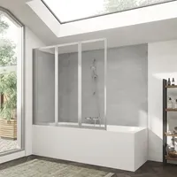 Hüppe Combinett 2 Badewannenabtrennung, 3-teilig, 140 cm AC0401087321, AC0401