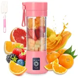 Mixer Smoothie Maker, elektrischer USB-Entsafter-Mixer, tragbarer Mini-Mixer mit sechs Klingen für Shakes und Smoothies, 380 ml Saftmixer, ideal zum Mischen