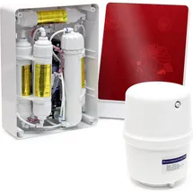 Naturewater 5 Stufen Umkehrosmose 190 L/Tag mit Druckerhöhungspumpe und Zusatzgehäuse, RO Omsoseanlage für sauberes Trinkwasser