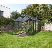 Vitavia Gewächshaus Pontos 6200, ESG/NSG, inkl. Fundament, Schwarz