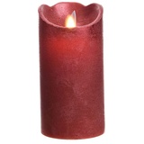 Lumineo Kaemingk 15cm Red LED Wax Waving Candle