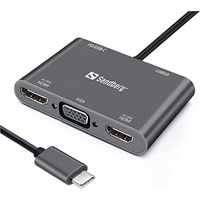 Sandberg USB-C Dock - Dockingstation - USB-C - VGA HDMI