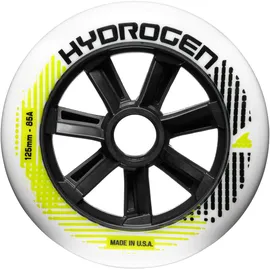 Rollerblade Unisex – Erwachsene HYDROGEN 125/85A (6PCS) 6 Inline Skate Rollen, Weiss, 125mm/85A