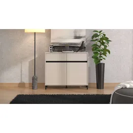 INOSIGN Marron 106 x 90 x 40 cm Schwarz / Weiß
