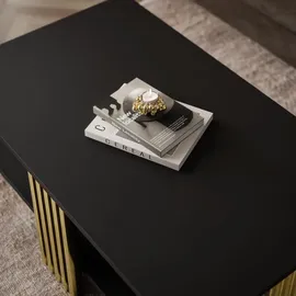 lookway Saphira Gold Schwarz Holzwerkstoff 100 x 40 x 60 cm