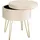 Tectake Sitzhocker Ava gepolstert in Samtoptik 37,5 x 44,5 x 37,5 cm Beige