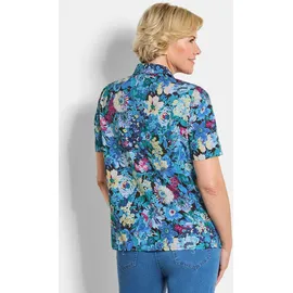 GOLDNER Hemdbluse floral Blau 20
