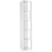 hjh living KALAG S Bücherregal 31,5 x 31,5 x 160 cm Weiß