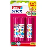 Tesa Klebestift Stick ecoLogo - Geruchsneutraler für Papier und Pappe - Lösungsmittelfrei und Umweltschonend - 3 St.