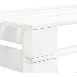 vidaXL Outdoor-Bank Paletten Holz Weiß