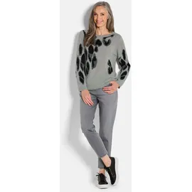 GOLDNER Rundhalspullover grau 48