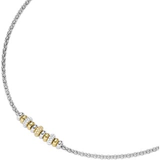 Smart Jewel Collier Himbeerkette, Rondelle, Zirkonia Steine, Silber 925 Ketten Hellbraun Damen