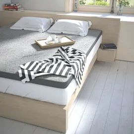Jekatex Multiflex 3-Zonen Komfortschaum Topper 120 x 200 cm weiß