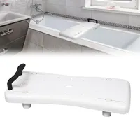 UISEBRT Badewannenbrett Badewannensitz Senioren mit Seifenablage und Rot Griff, Einstellbar 70 x 31 cm, max. 150 kg