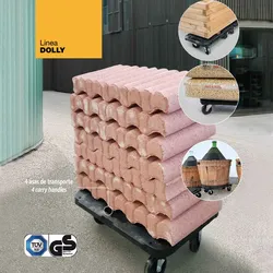ArtPlast Runde Plattform mit Rädern Polypropylen 400 x 400 x 40 mm - Schwarz