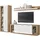 Home Affaire Wohnwand HOME AFFAIRE "Brixen, moderne Anbauwand, Wohnzimmer-Set, Eiche Evoke Dekor mit Weiß", weiß (eiche evoke, weiß), B:298cm H:195cm T:43cm, Holzwerkstoff, Kastenmöbel-Sets, Wohnwand, enthält Stauraumelement, Lowboard und Wandboard