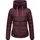 Navahoo Damen Winterjacke warme Steppjacke mit hohem Kragen und verstellbarer Kapuze Amayaa Wine Gr. XXL - XXL