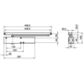 GEZE Gleitsch.f.TS 3000 V/TS 5000 weiß 9016