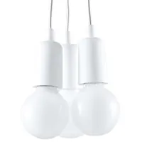 Sollux Lighting Pendelleuchte Deckenleuchte PVC Weiß H 90 cm