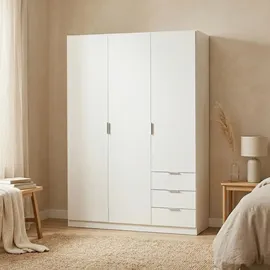 Habitdesign Kleiderschrank Low Cost 121 x 184 x 52 cm Weiß