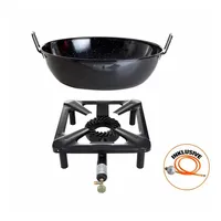 ALLGRILL Hockerkocher-Set (klein) mit Emailleschüssel Ø 30 cm