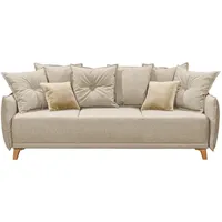 ed exciting design ED Lifestyle Pamplona 3DL Schlafsofa Holzwerkstoff/Nosag - 232x91x105 cm