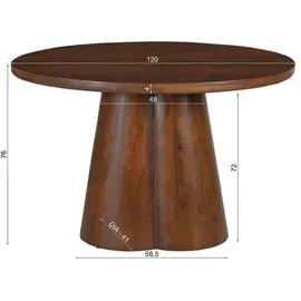 Daheim Rondura Ø 120 cm braun