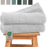 Hausfelder Duschtuch 70 x 140 cm hellgrau 2 St.