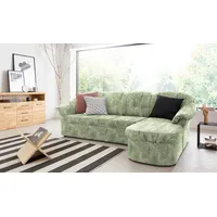 DOMO collection Ecksofa »Pegnitz L-Form«, wahlweise mit Bettfunktion, grün