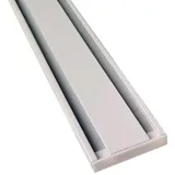 BestLivings Vorhangschiene Aluminium - Weiß 2-/ Lauf" 240cm (2x120cm) - Flache Gardinenschiene 7mm / inkl. Vorhanggleiter