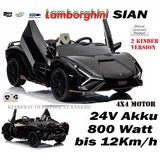 ES-Toys Lamborghini SIAN Kinder Elektroauto 2 Sitzer schwarz (24V)