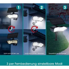 EasyMaxx Solar-Leuchte 3,7V schwarz