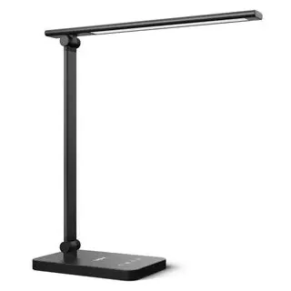 Lepro Schreibtischlampe mit LED, mit Standfuß, 655 Lumen / 9,5 W, dimmbar, schwarz